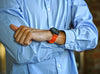 Two Piece Ballistic Nylon Watch Band Orange PVD By DaLuca Straps.
