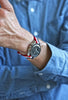 Red White And Blue Two Piece Ballistic Nylon Military Strap PVD Lifestyle By DaLuca Straps.