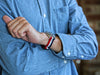Red White And Blue Two Piece Ballistic Nylon Military Band PVD Lifestyle By DaLuca Straps.