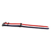 Red White And Blue Ballistic Nylon Military Watch Strap With A PVD Buckle By DaLuca Straps.