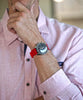Red Two Piece Ballistic Nylon Military Strap Matte By DaLuca Straps.