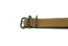 Sand Ballistic Nylon Military Watch Strap With A PVD Buckle By DaLuca Straps.