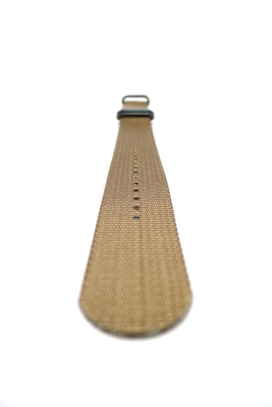 Sand Ballistic Nylon Military Watch Strap With A PVD Buckle By DaLuca Straps.