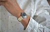 Braided Nylon Perlon Watch Strap Sand Polished Buckle Main By DaLuca Straps.