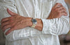 Braided Nylon Perlon Watch Strap Sand Polished Buckle Main By DaLuca Straps.