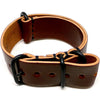 Shell Cordovan Military Leather Watch Strap - (PVD Buckle)