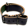 Stunning Horween Shell Cordovan Leather Watch Strap In Navy PVD By DaLuca Straps.