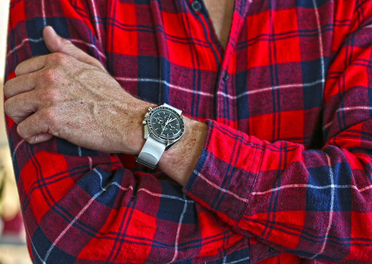 Single Piece White Ballistic Nylon Military Strap PVD Main By DaLuca Straps.