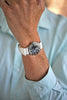 A Gorgeous Braided Nylon Perlon Watch Strap White Polished Buckle Main By DaLuca Straps.