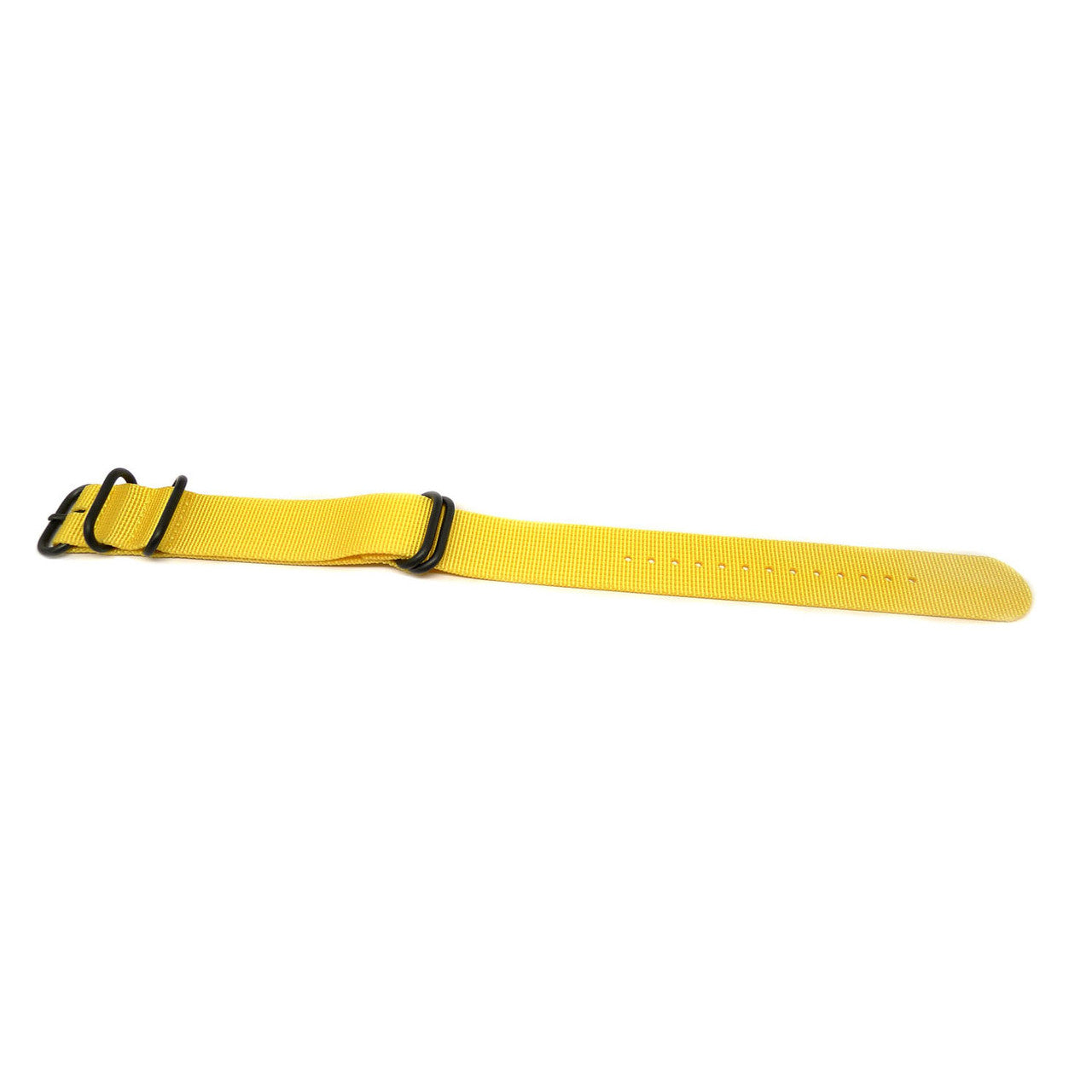 Yellow Ballistic Nylon Military Watch Strap With A PVD Buckle By DaLuca Straps.