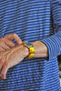 Yellow Ballistic Nylon Military Watch Strap With A PVD Buckle By DaLuca Straps.