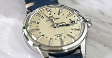 Grand Seiko SBGM221 GMT Cream Watch Dial