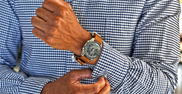 nylon watch band on an omega speedmaster pro watch