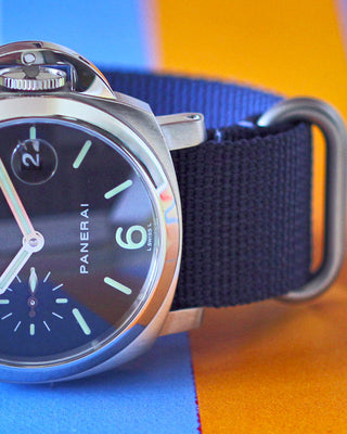 nylon watch band on a panerai watch