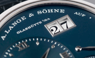 a lange and sohne watch dial close up