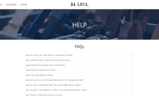 DaLuca Panerai Watch Straps- New FAQ Page Added