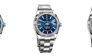 Rolex Sky-Dweller watch with blue dial