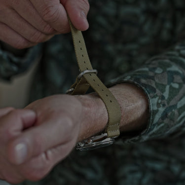 22mm nylon watch band on an omega watch