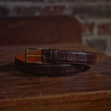 genuine handmade crocodile belt