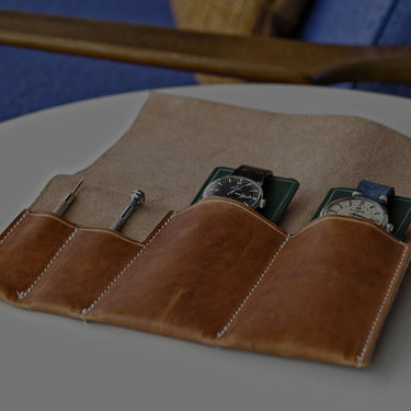 handmade horween leather travel cases