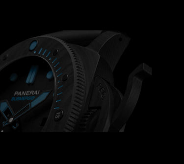 Panerai Submersible Watch Dial with blue accents