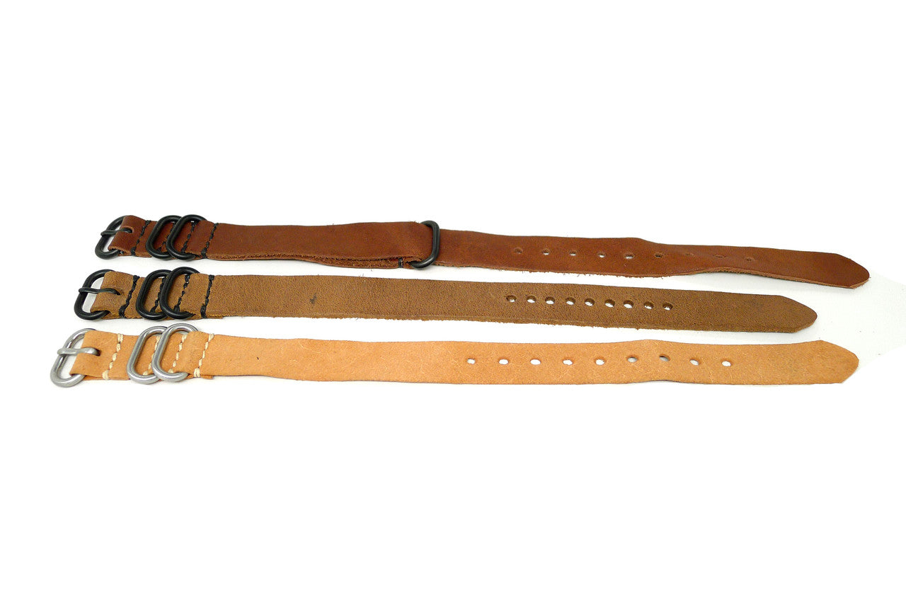 18mm Leather Horween Strap 3x Pack (SKU 105) Clearance