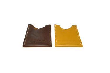 Brown Chromexcel and yellow leather Stash Wallet 2-pack by Da Luca