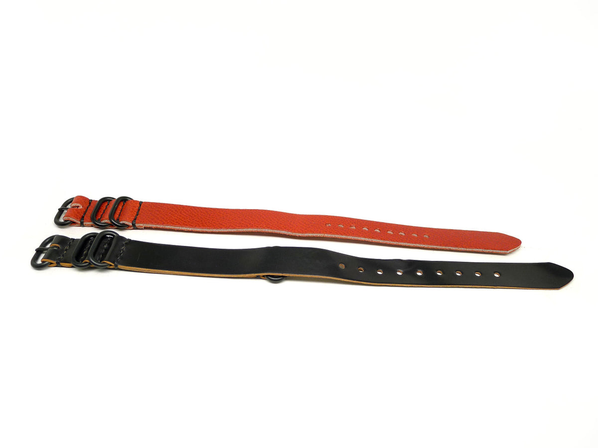 18mm Horween Shell Cordovan watch strap 2-pack, set 18-13
