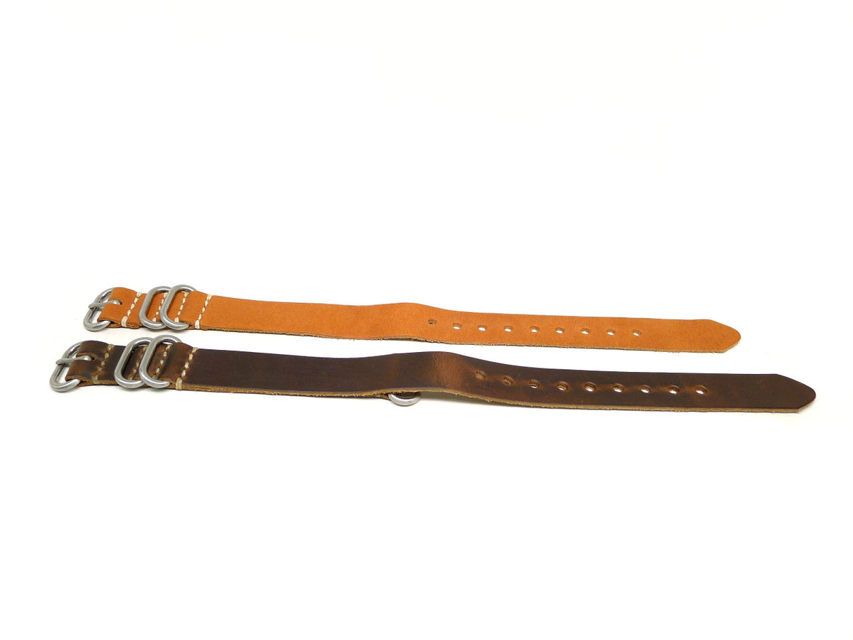 18mm Horween Leather watch strap 2-pack, set 18-16