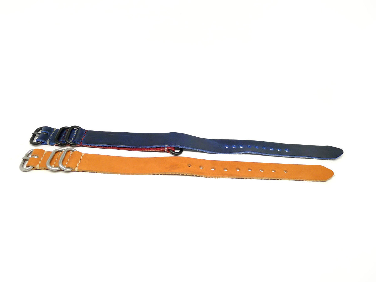 18mm Horween Leather watch strap 2-pack, set 18-29