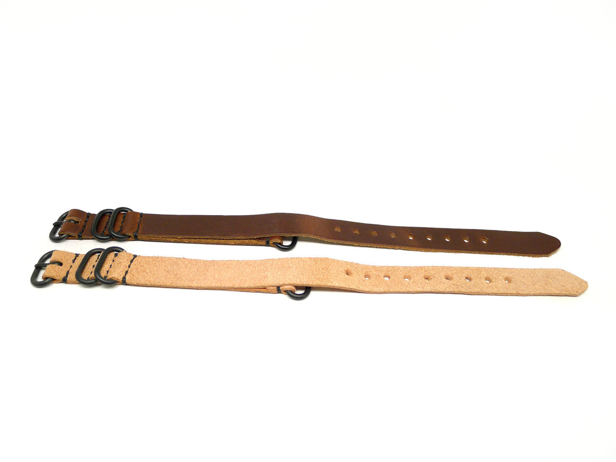 18mm Horween Leather watch strap 2-pack, set 18-7