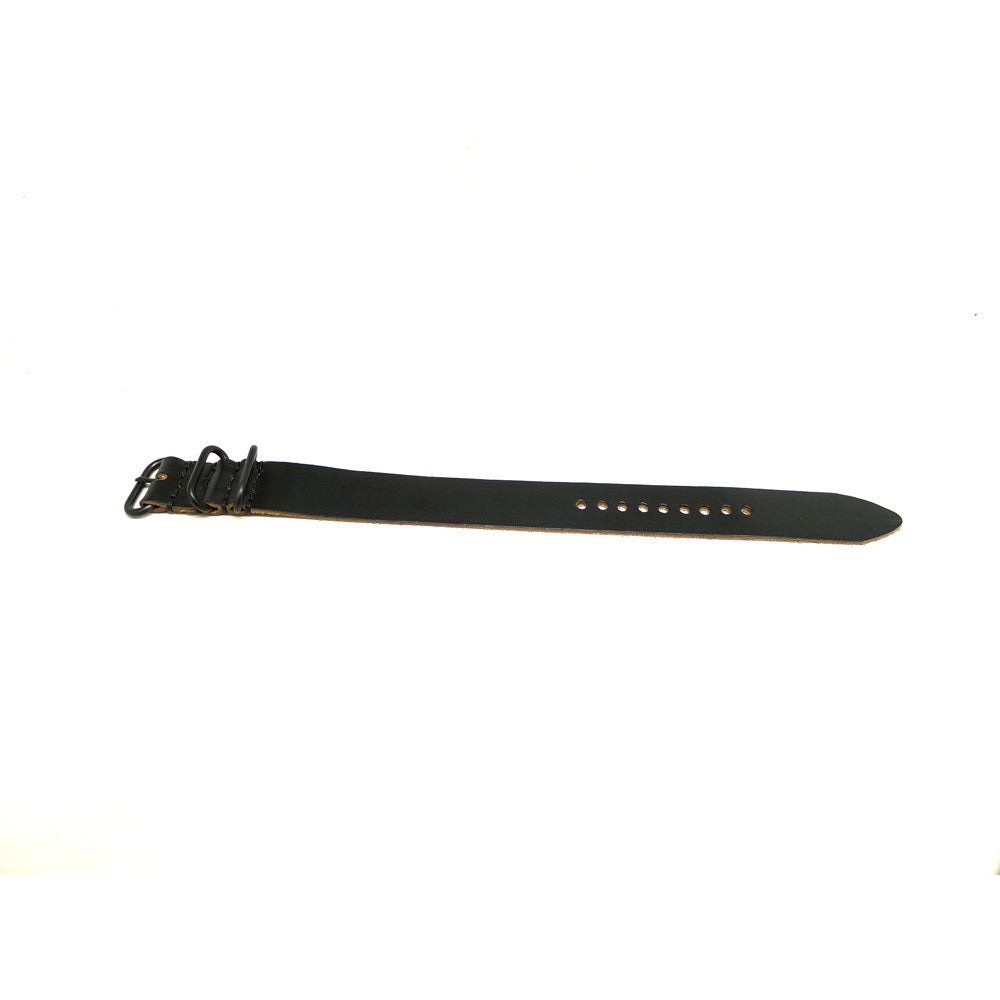 Military Single Piece Watch Strap Black Chromexcel PVD Lifestyle By DaLuca Straps.