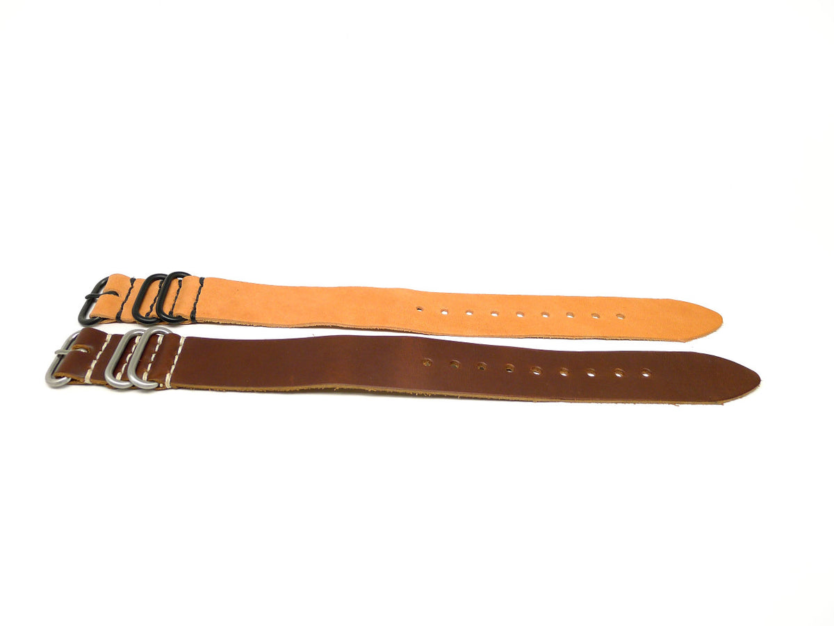 24mm Horween Leather watch strap 2-pack, set 24-20