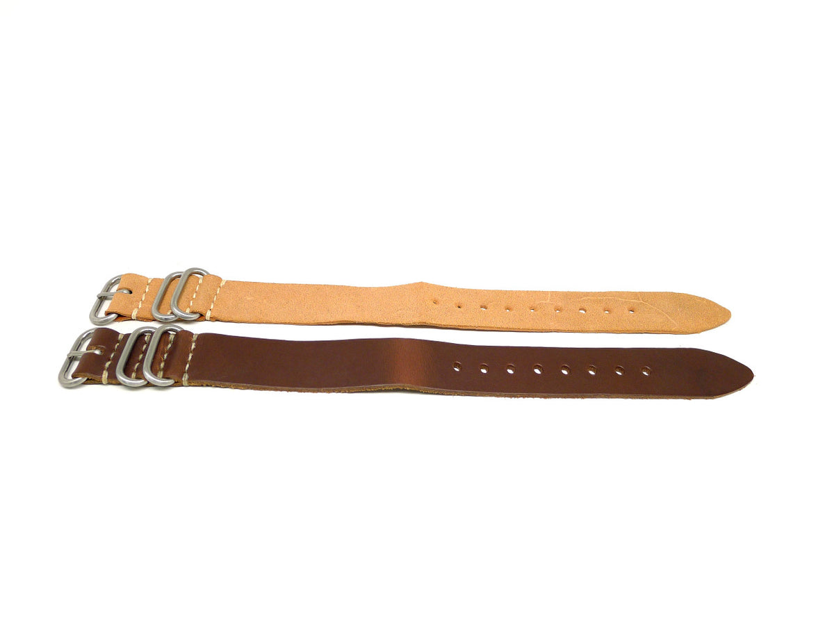 24mm Horween Leather watch strap 2-pack, set 24-25