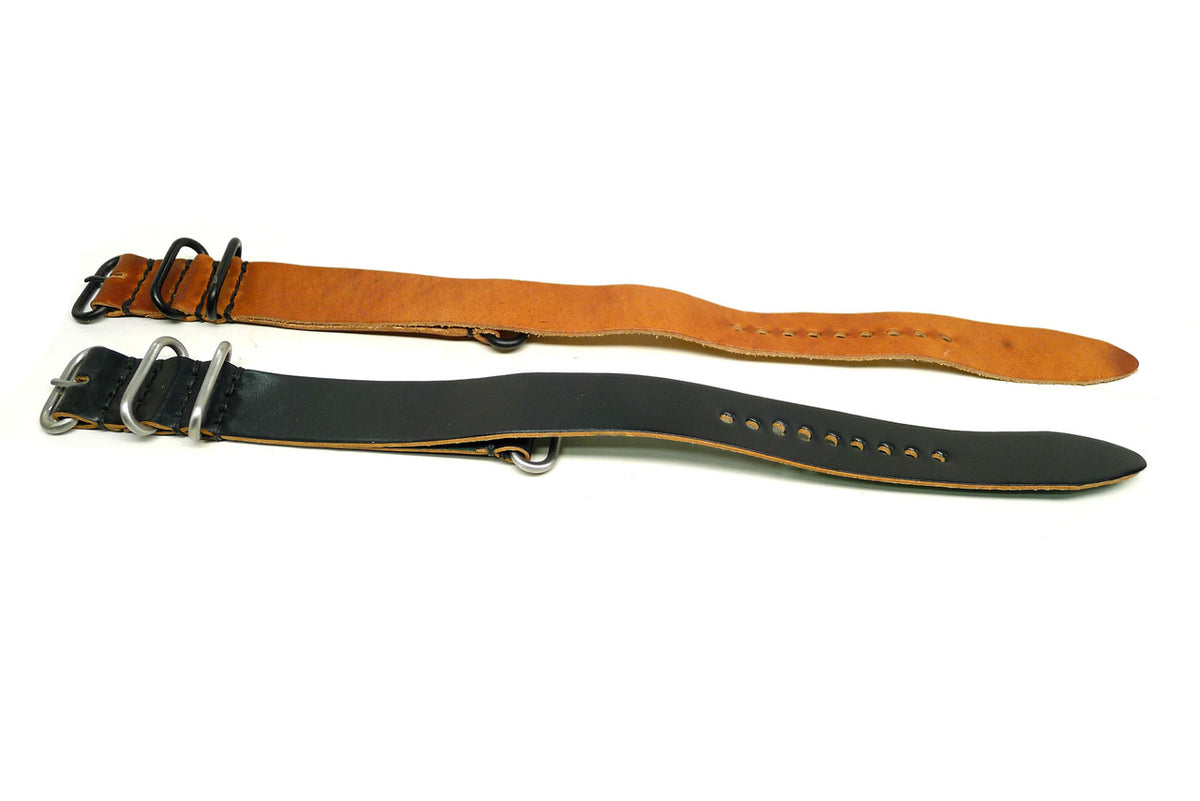 24mm Horween Shell Cordovan watch strap 2-pack, set 24Z02