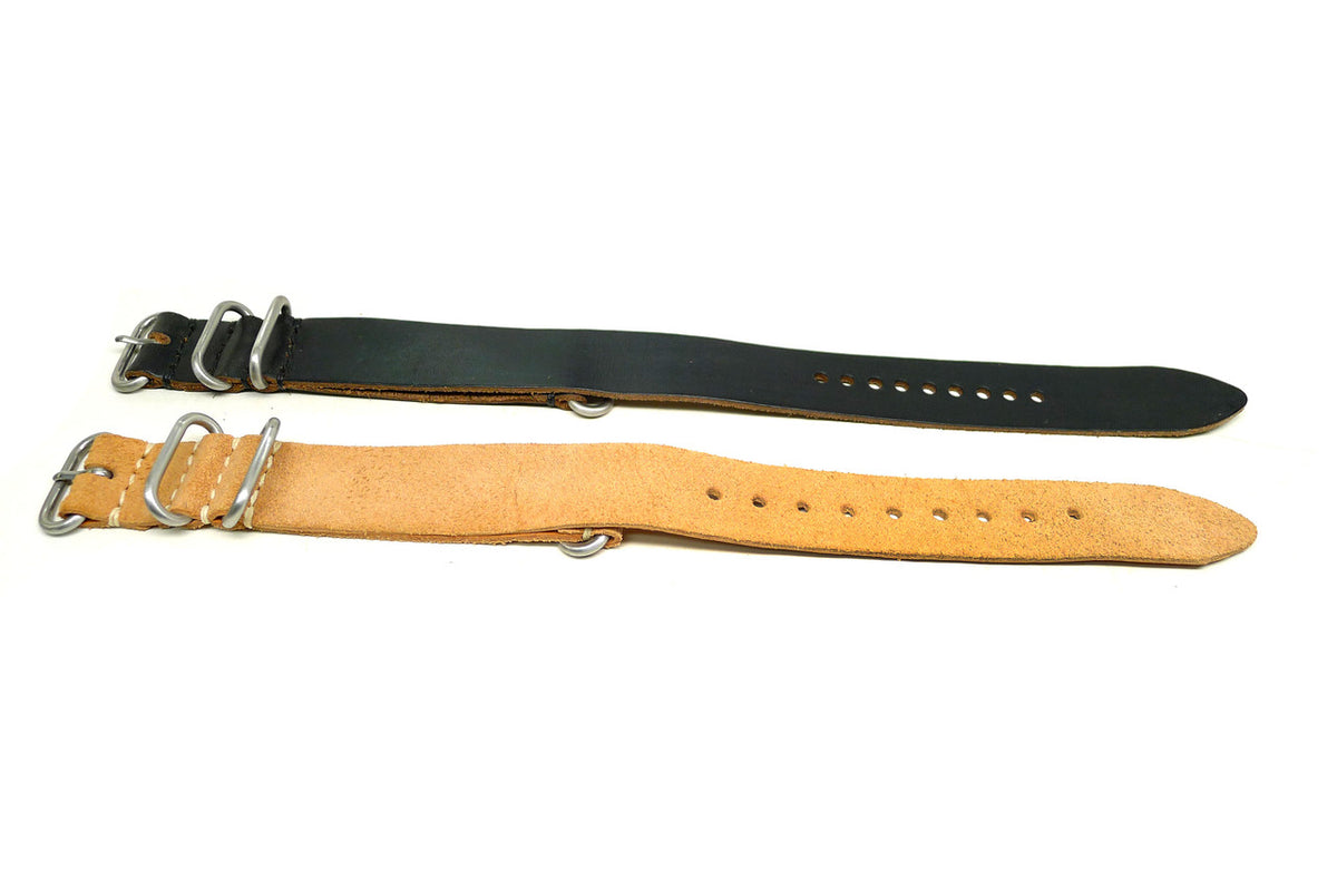 24mm Horween Leather watch strap 2-pack, set 24Z04