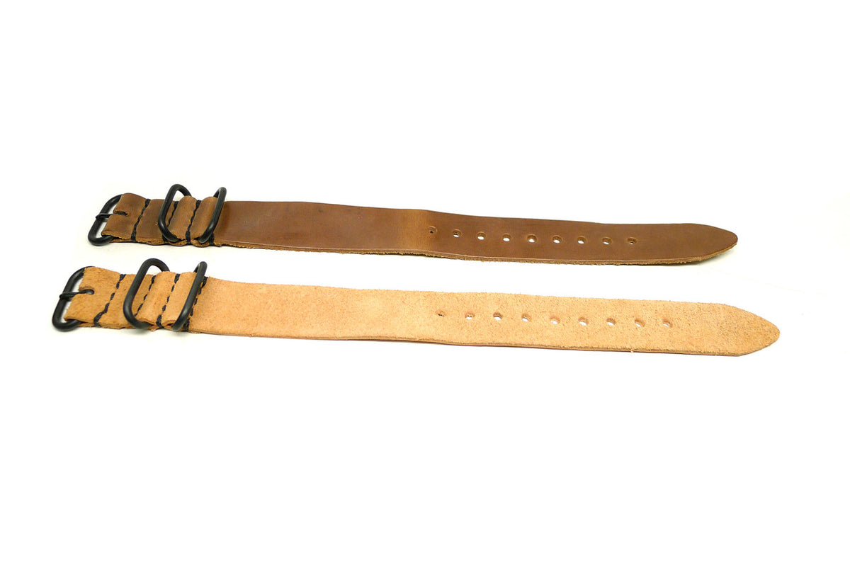 24mm Horween Leather watch strap 2-pack, set 24Z09