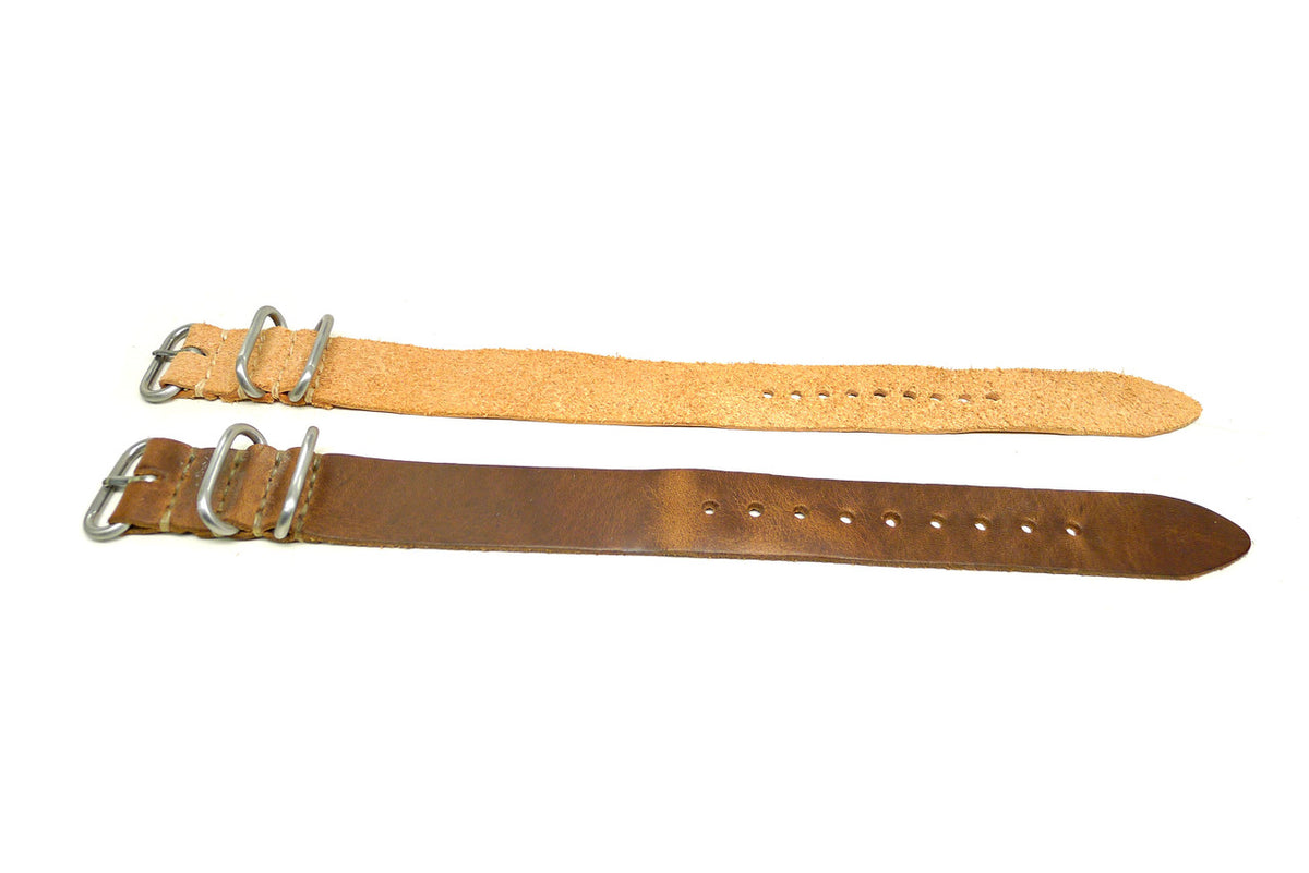 24mm Horween Leather watch strap 2-pack, set 24Z12