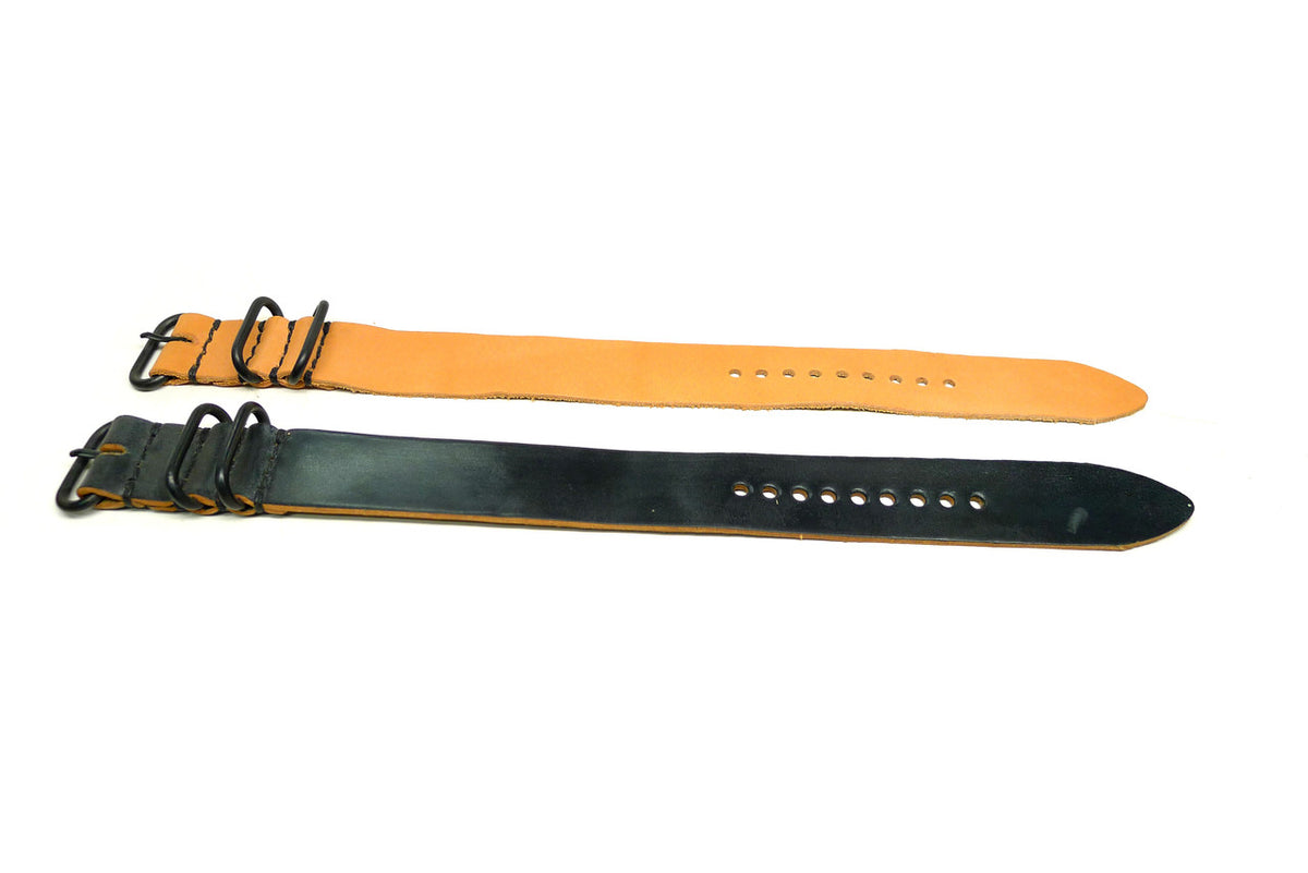 24mm Horween Shell Cordovan watch strap 2-pack, set 24Z15