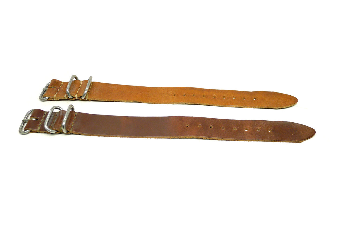 24mm Horween Vintage Ammo Mil watch strap 2-pack, set 24Z16