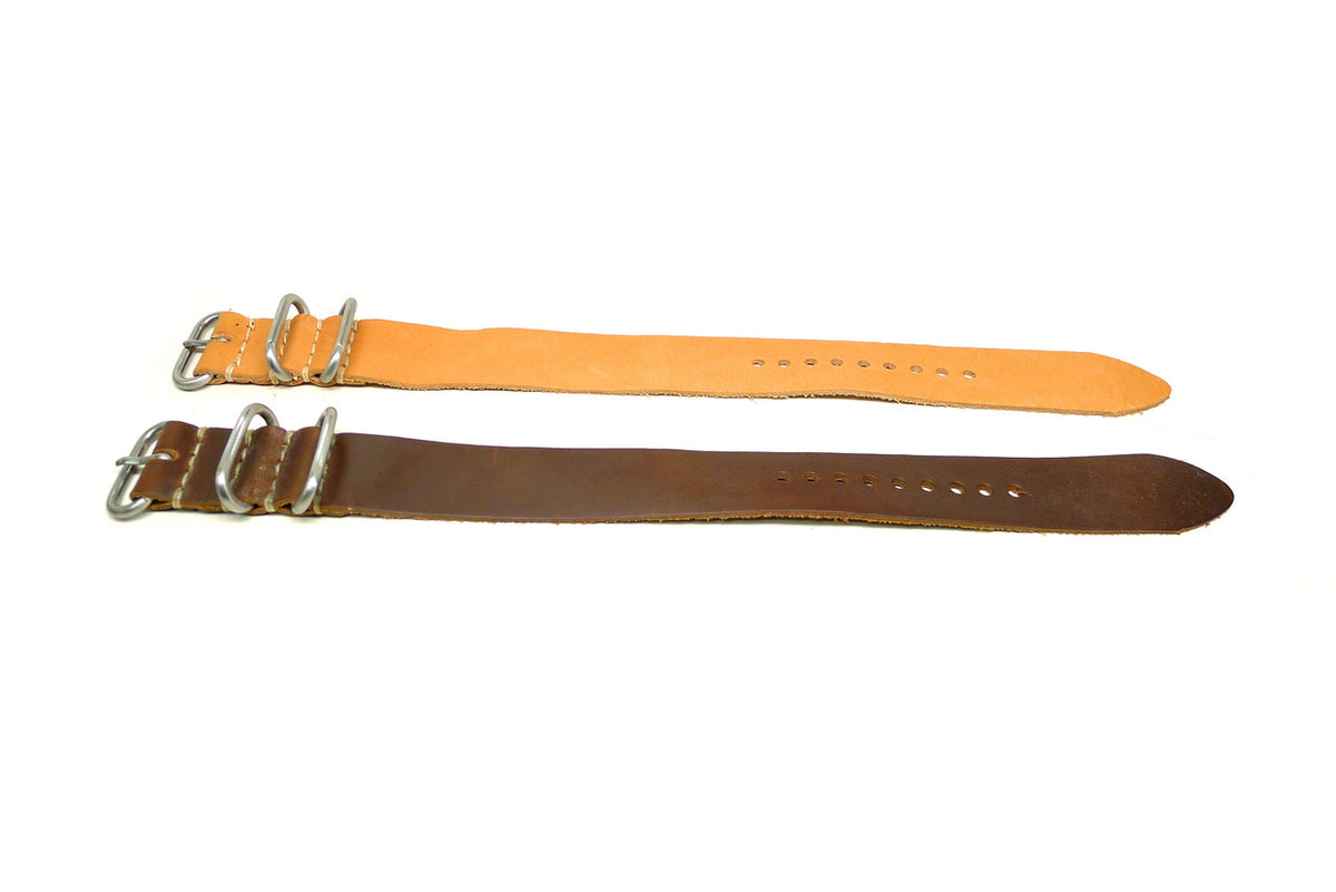 24mm Horween Leather watch strap 2-pack, set 24Z19