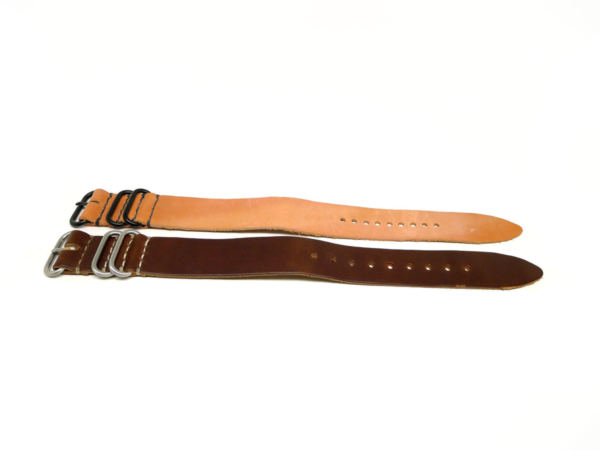 26mm Horween Leather watch strap 2-pack, set 26-13