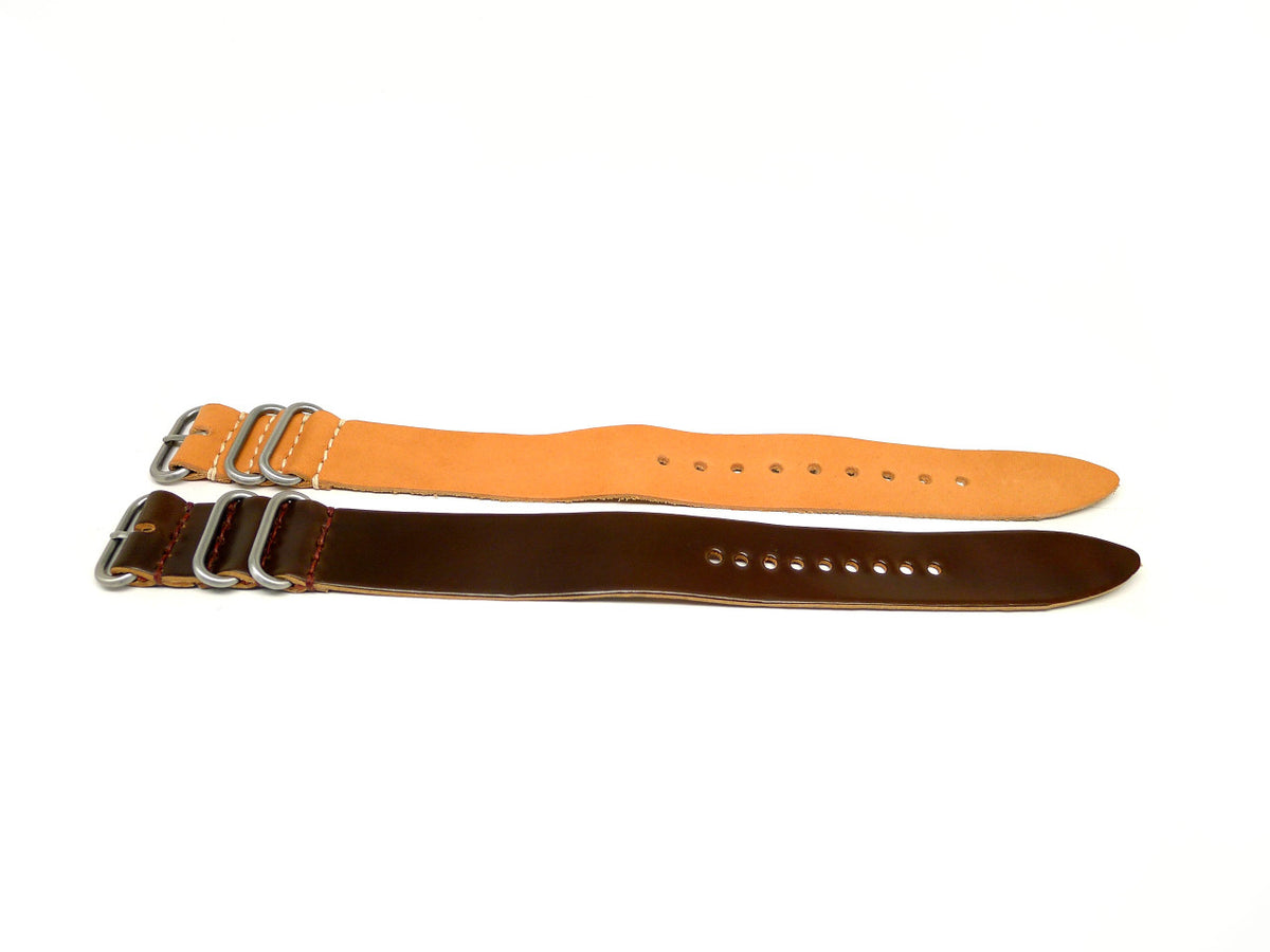 26mm Horween Shell Cordovan watch strap 2-pack, set 26-17