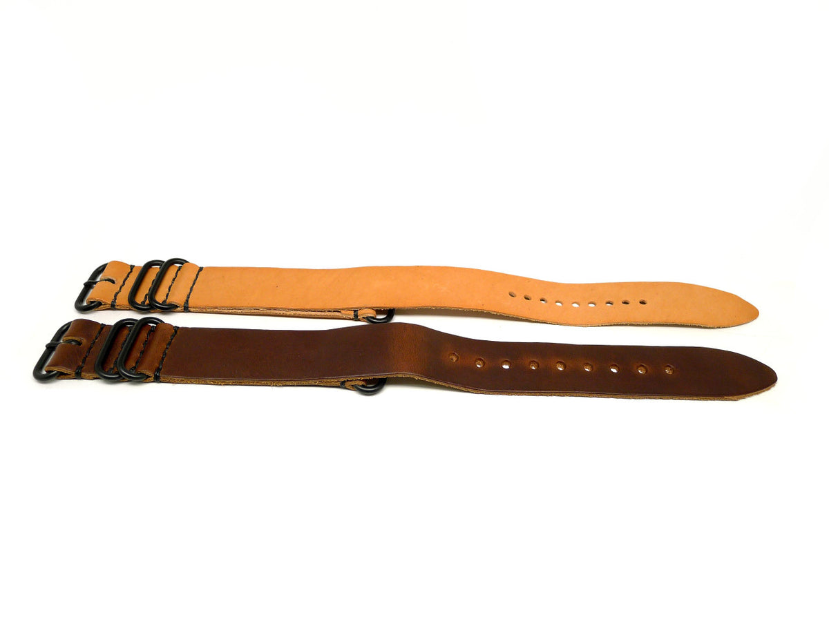 26mm Horween Leather watch strap 2-pack, set 26-22