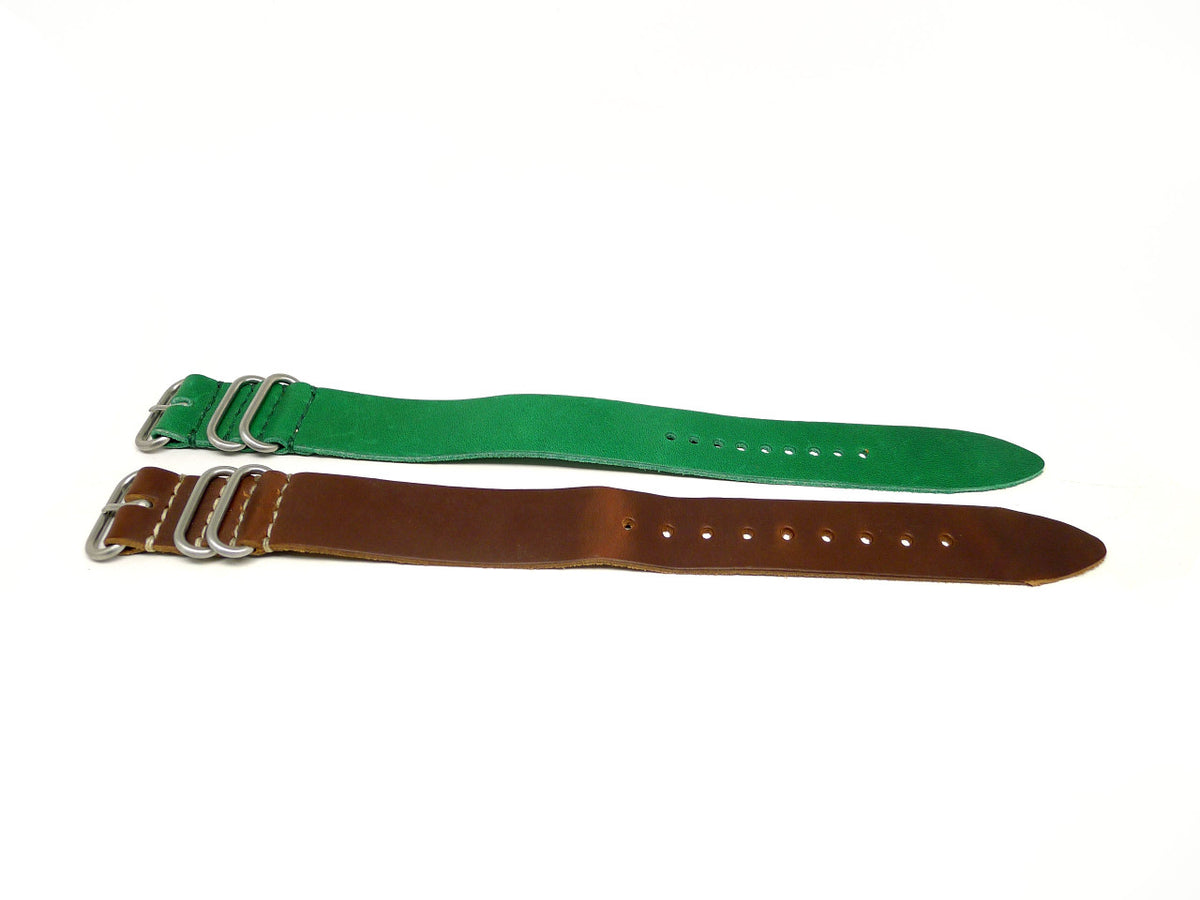 26mm Horween Leather watch strap 2-pack, set 26-24