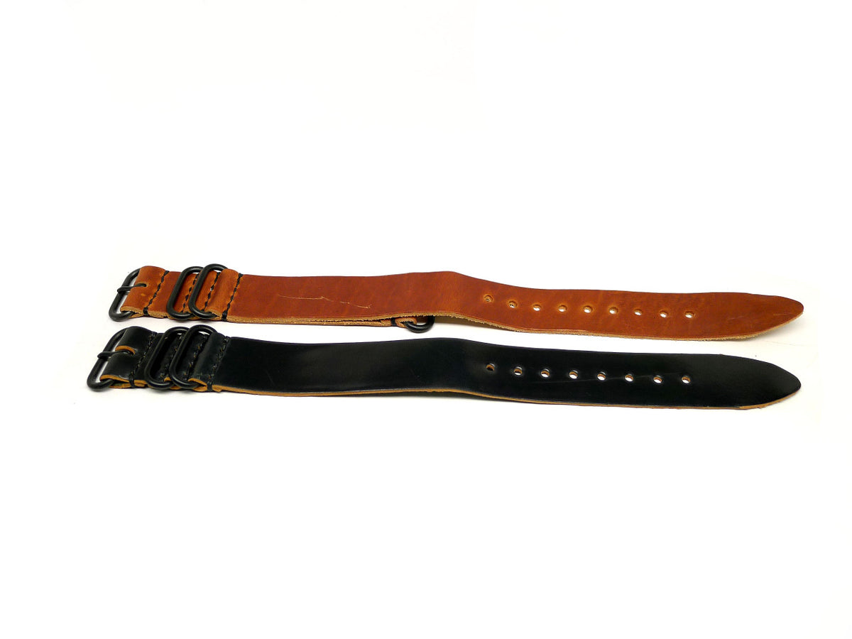 26mm Horween Shell Cordovan watch strap 2-pack, set 26-25
