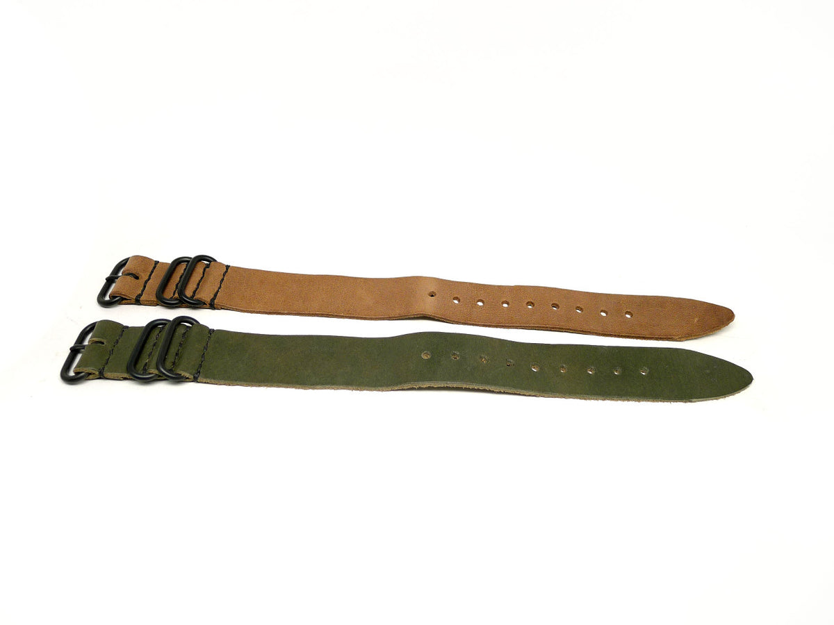 26mm Horween Leather watch strap 2-pack, set 26-28