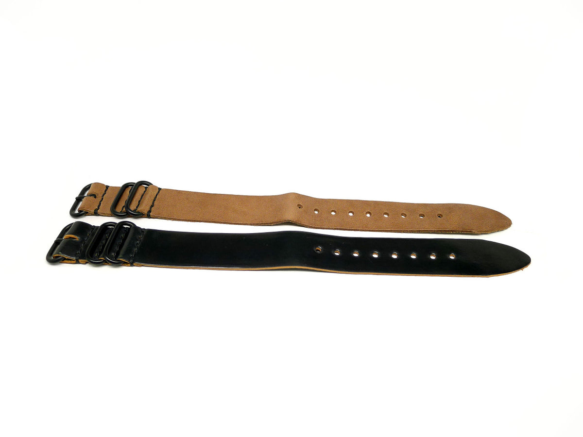 26mm Horween Shell Cordovan watch strap 2-pack, set 26-2