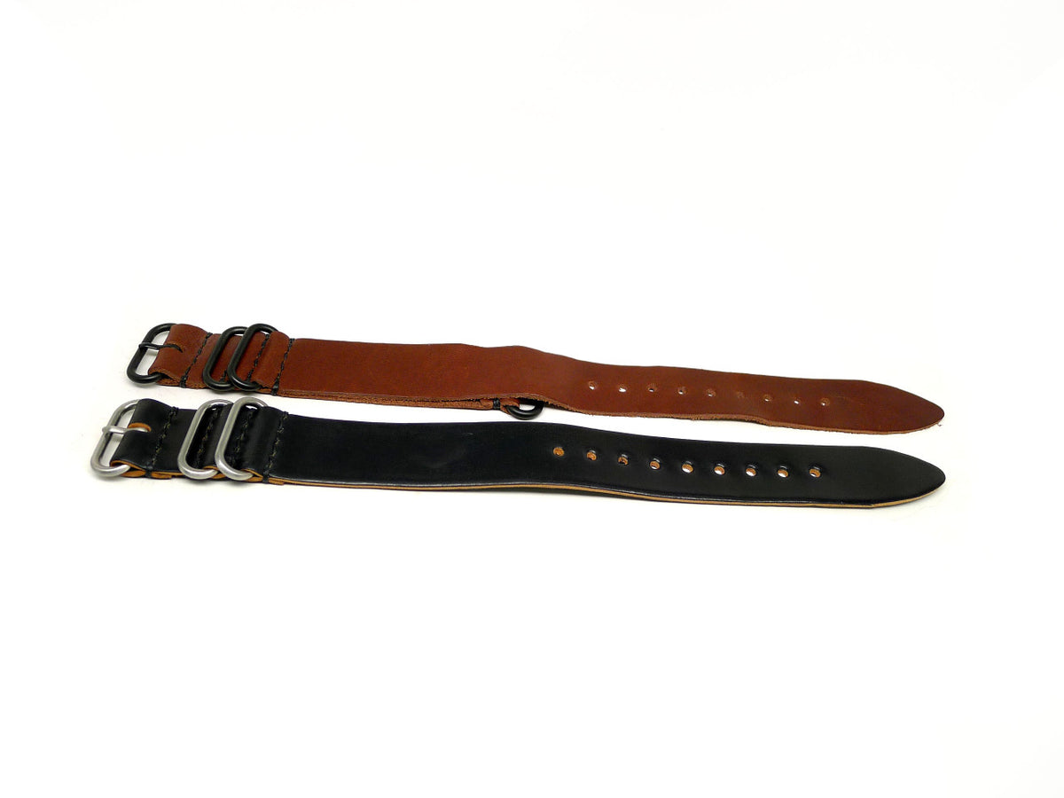 26mm Horween Shell Cordovan watch strap 2-pack, set 26-37