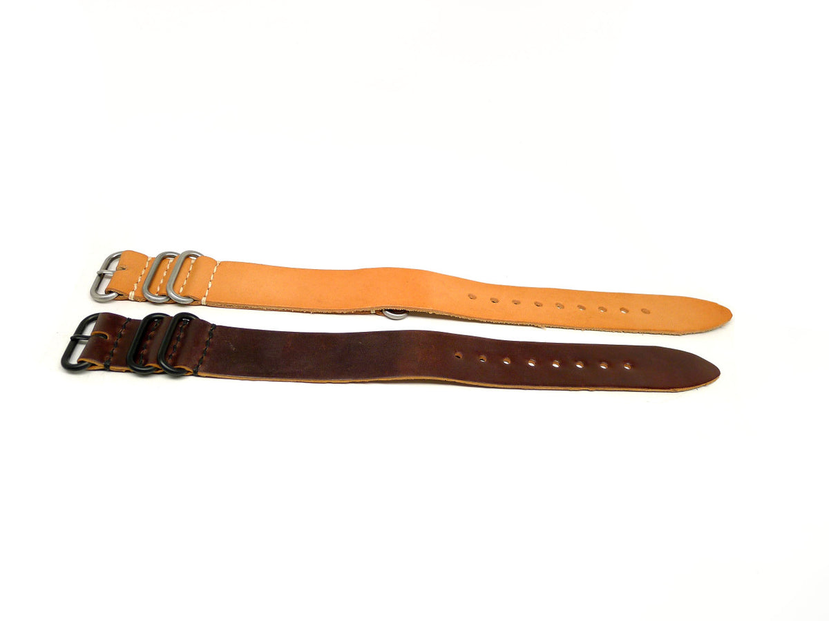26mm Horween Shell Cordovan watch strap 2-pack, set 26-38